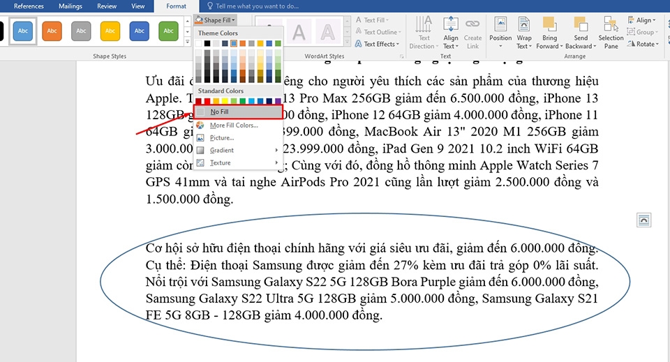 Cách khoanh tròn trong Word - Ảnh 05