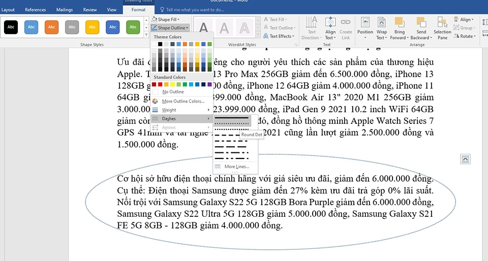 Cách khoanh tròn trong Word - Ảnh 06