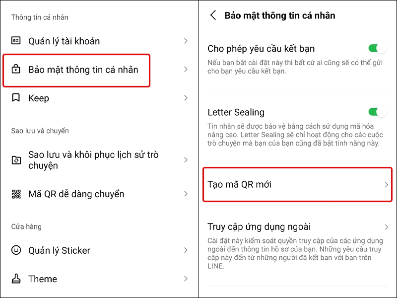 Hướng dẫn tạo mới và chia sẻ mã QR tài khoản LINE