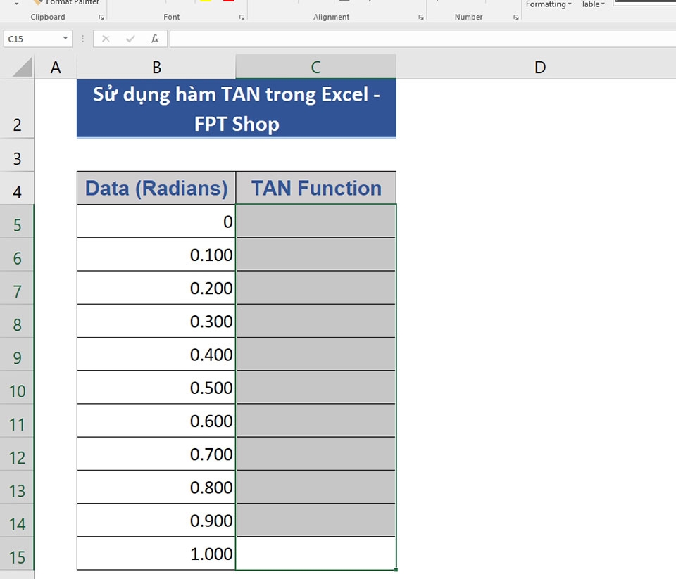 Hàm TAN trong Excel - Ảnh 02