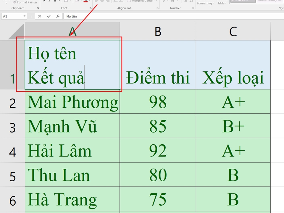 Tạo đường kẻ chéo trong ô Excel - Ảnh 07