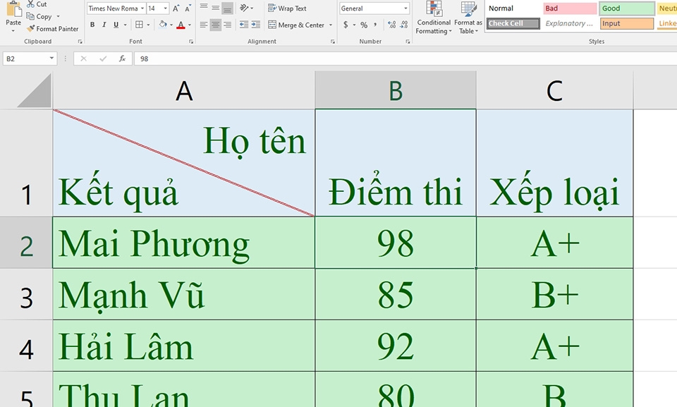 Tạo đường kẻ chéo trong ô Excel - Ảnh 10