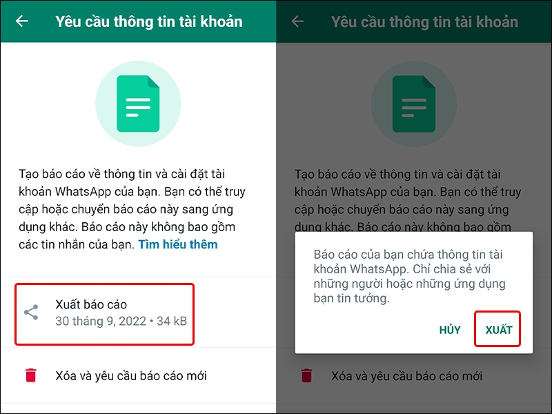 Hướng dẫn tải xuống thông tin của bạn trên WhatsApp bằng điện thoại