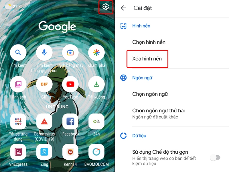 Hướng dẫn thay đổi hình nền ứng dụng Google Go