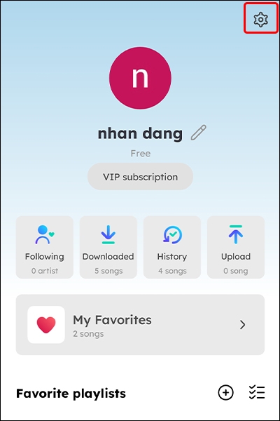 Cách thay đổi ngôn ngữ giao diện Nhaccuatui sang tiếng Việt