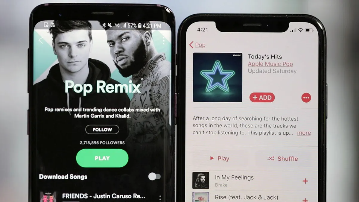 So sánh Apple Music và Spotify
