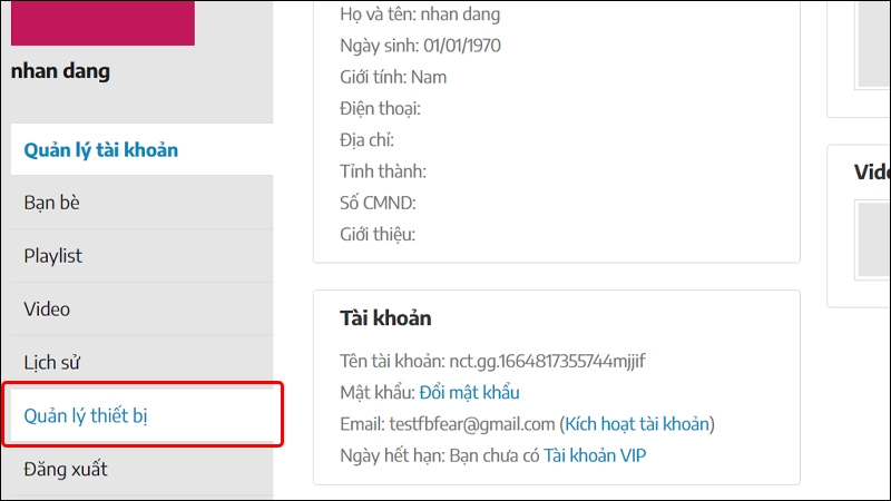 Hướng dẫn quản lý thiết bị đăng nhập tài khoản Nhaccuatui trên máy tính