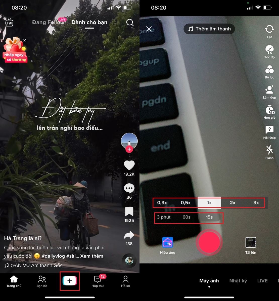 Cách quay TikTok đơn giản 1
