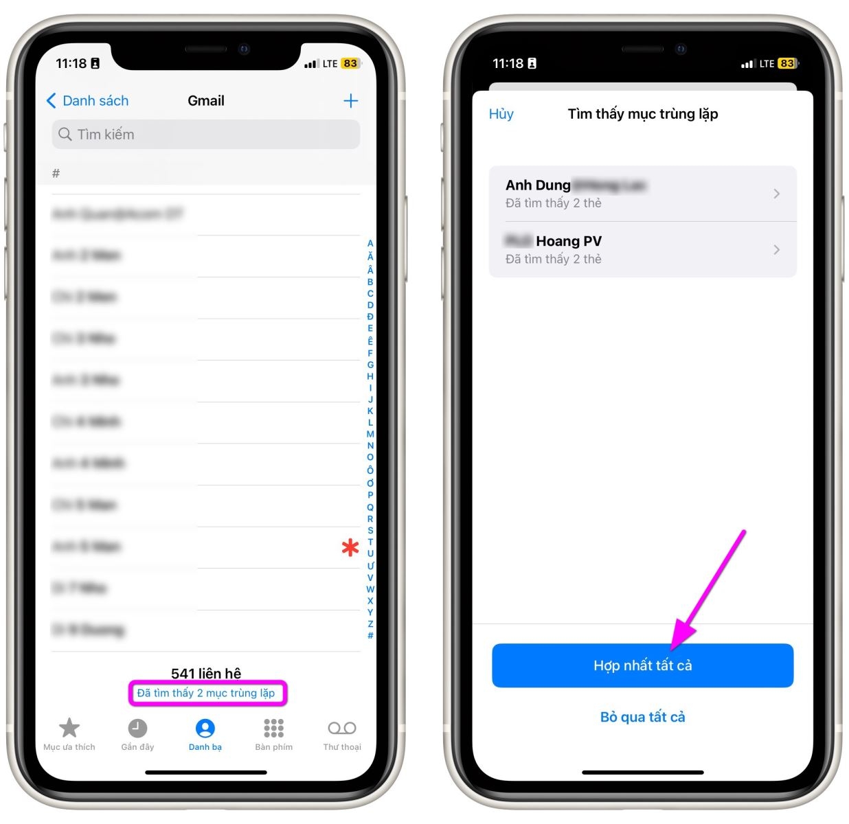 Cách tìm và gộp các liên hệ bị trùng trên danh bạ iPhone - Ảnh 4