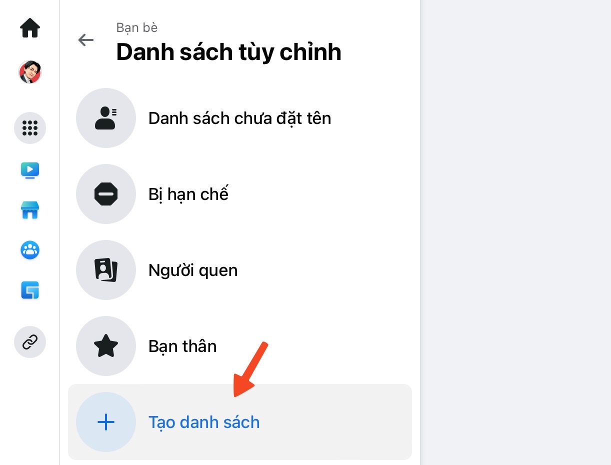 Tạo danh sách bạn bè tùy chỉnh trên Facebook