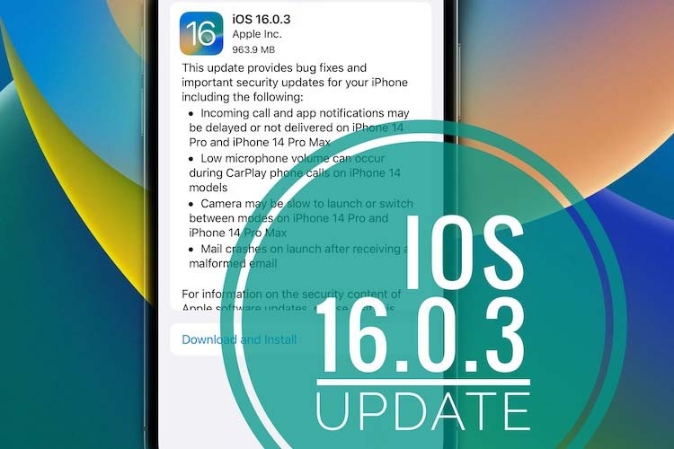 Apple phát hành iOS 16.0.3 Apple phát hành iOS 16.0.3
