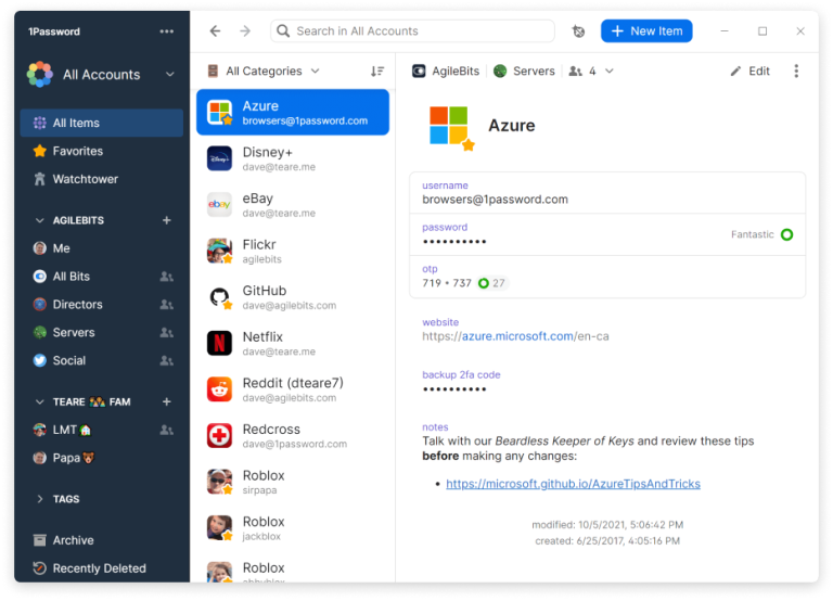 1Password - Tạo và lưu trữ mật khẩu an toàn
