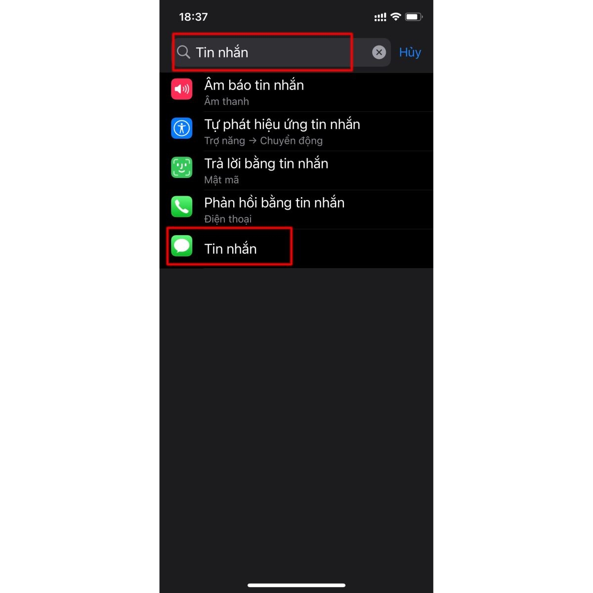 Xóa dung lượng iMessage 1