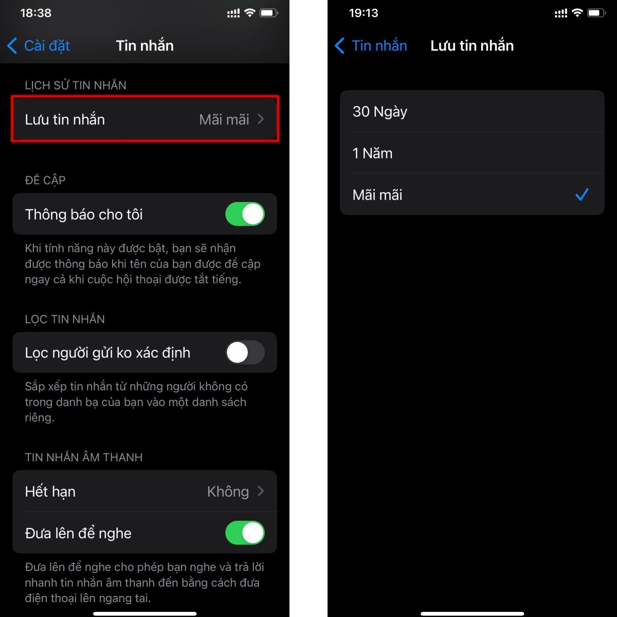 Xóa dung lượng iMessage 2