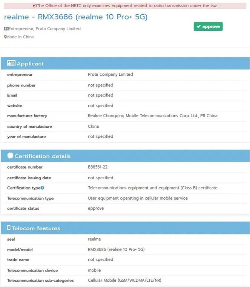 Thông tin Realme 10 Pro+ (ảnh 1)