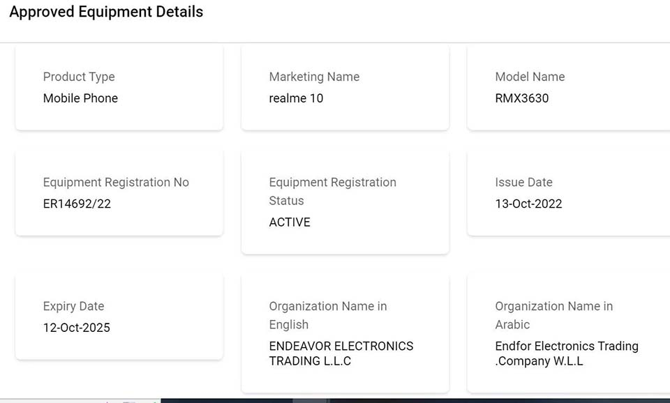 Realme 10 4G và Realme 10 Pro+ 5G đạt chứng nhận TDRA (ảnh 1)