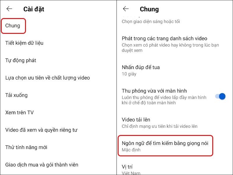 Cách thay đổi ngôn ngữ tìm kiếm bằng giọng nói trên YouTube