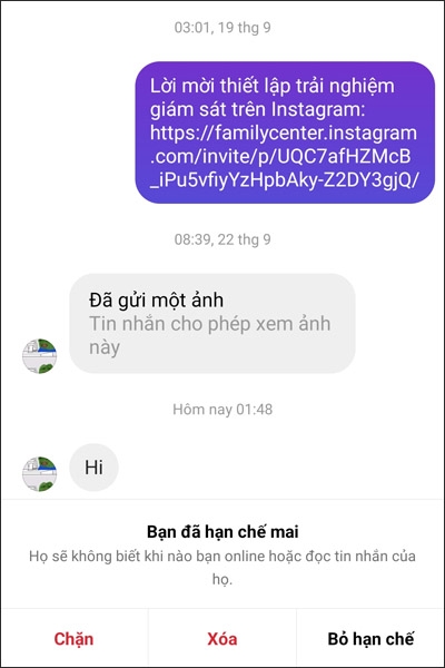 Hướng dẫn tắt chế độ đã xem tin nhắn Instagram