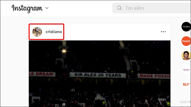 Cách xem giới thiệu chi tiết tài khoản Instagram của người nổi tiếng