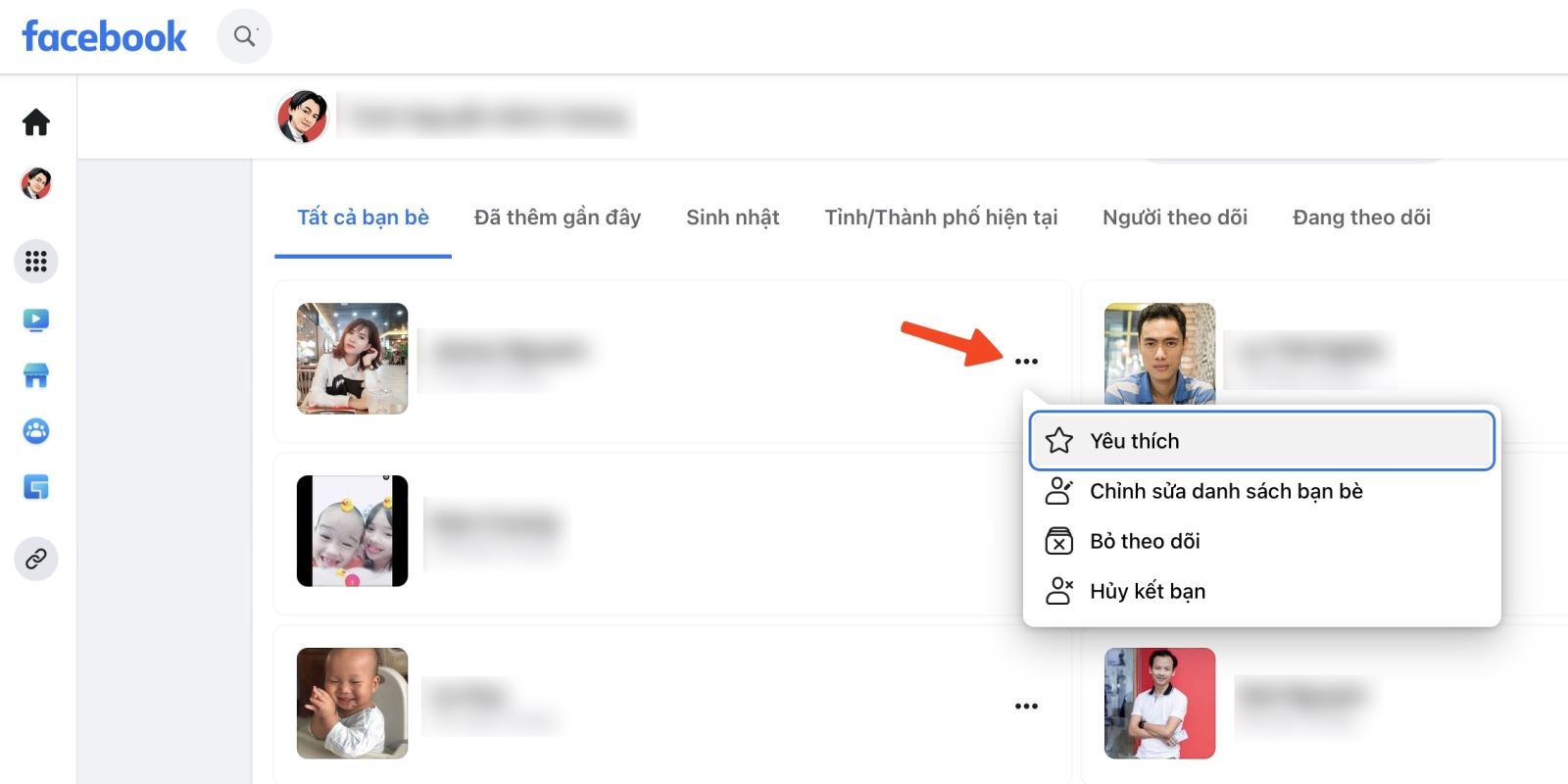 dọn dẹp danh sách bạn bè facebook