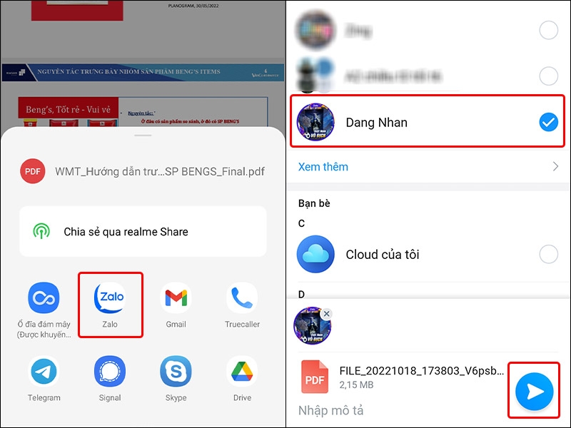 Chia sẻ bạn cách gửi tệp PowerPoint qua Zalo bằng điện thoại cực dễ