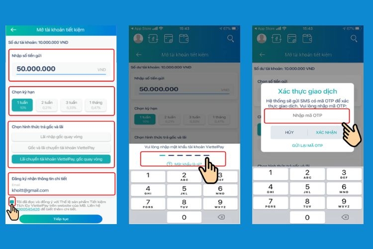 Hướng dẫn gửi tiết kiệm ViettelPay (Ảnh 3)