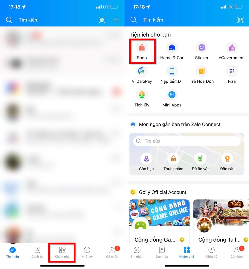 Cách đặt hàng Zalo Shop 1