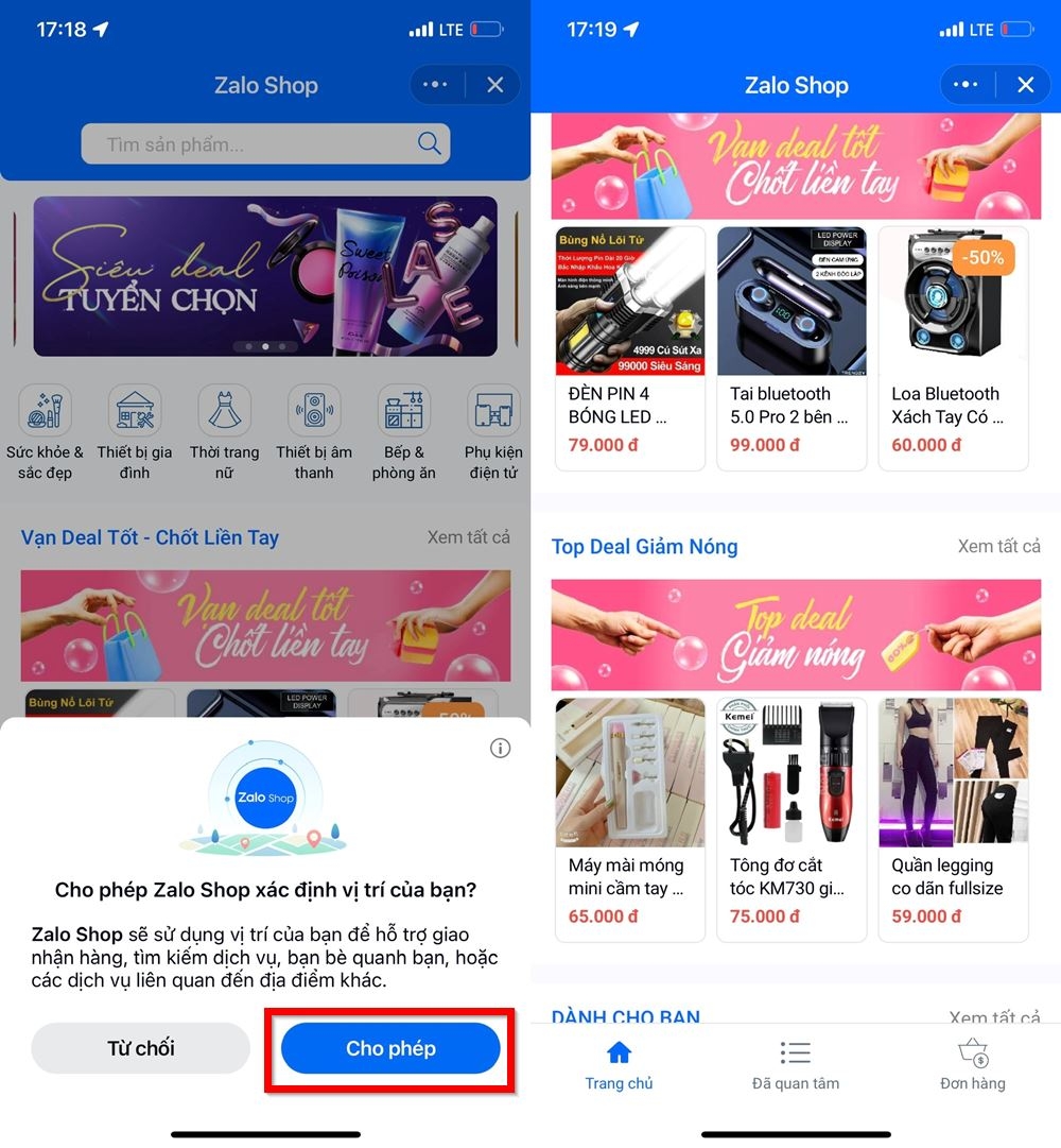 Cách đặt hàng Zalo Shop 2