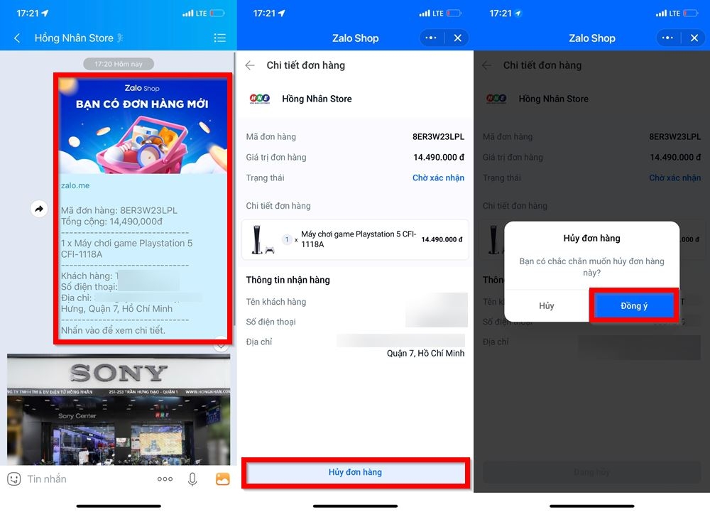 Cách đặt hàng Zalo Shop 5