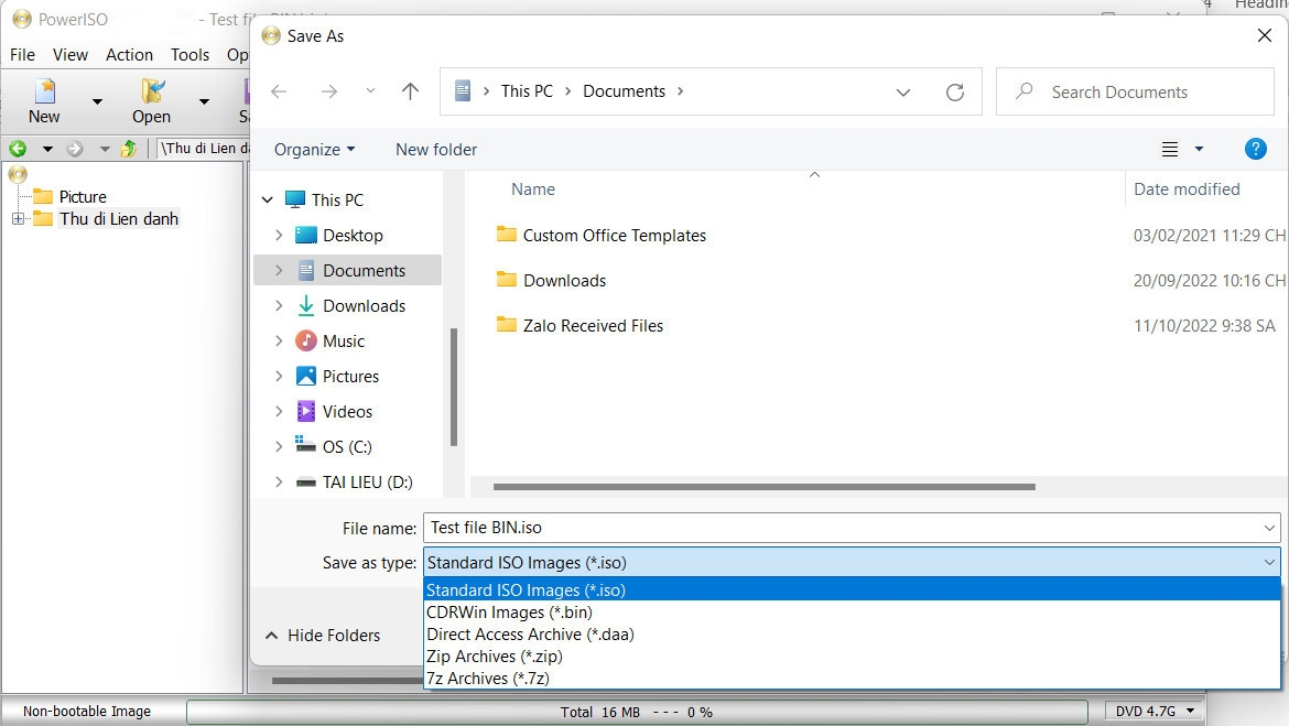 Cách chuyển đổi file BIN sang ISO