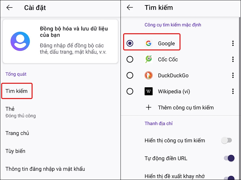 Cách thay đổi công cụ tìm kiếm trên trình duyệt FireFox bằng điện thoại