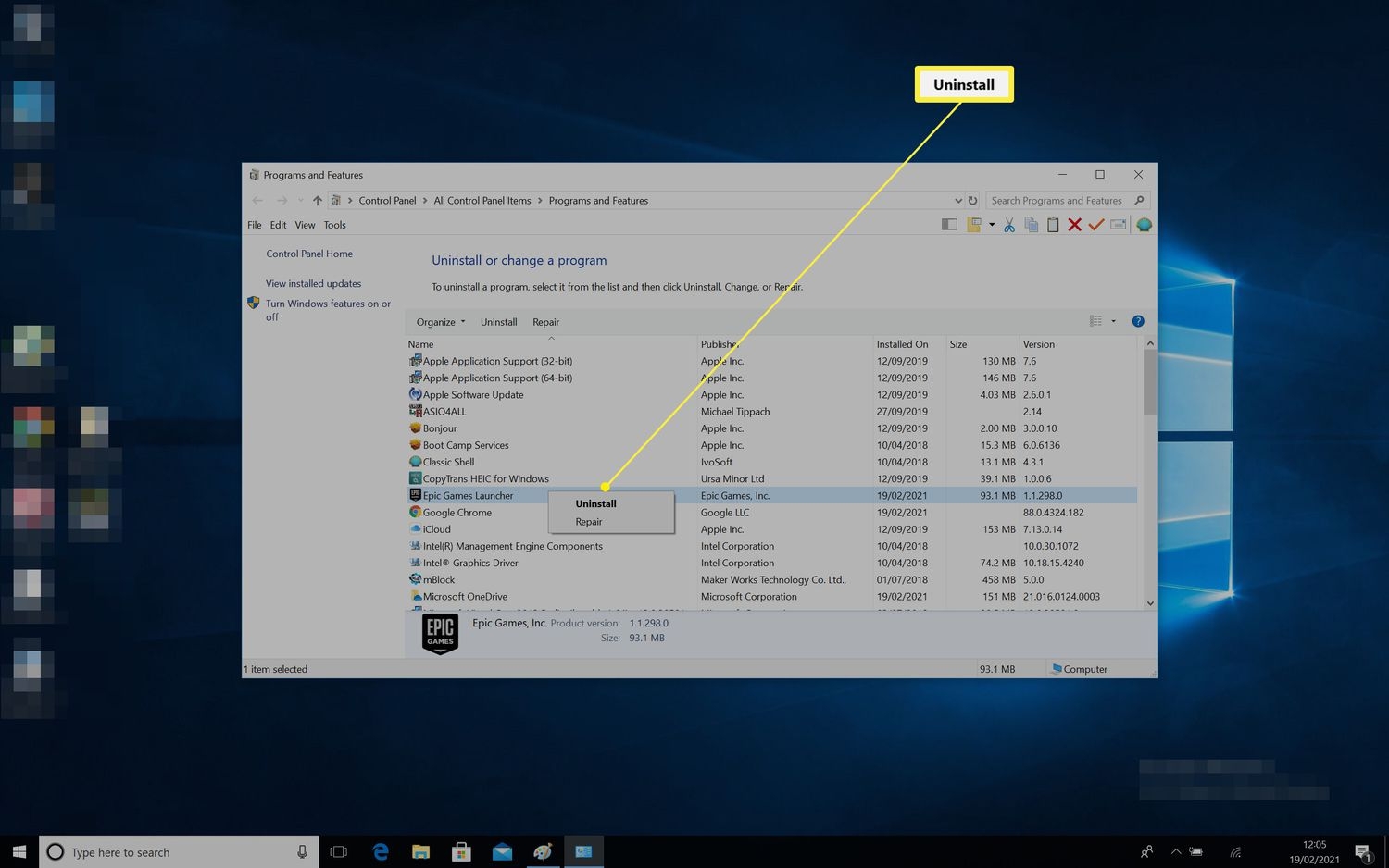 Cách gỡ cài đặt Epic Games Launcher (Ảnh 6)