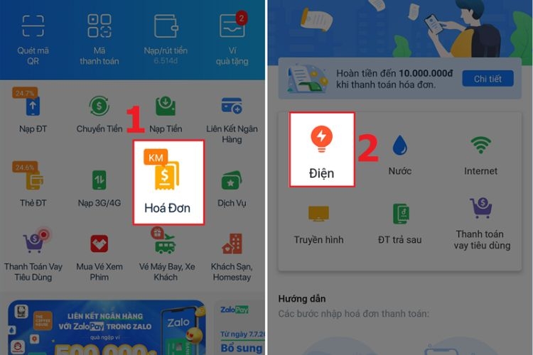 Cách sử dụng Zalo pay - thanh toán hóa đơn
