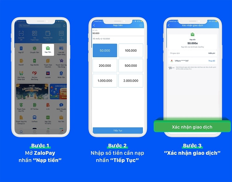 Cách sử dụng Zalo pay - nạp tiền