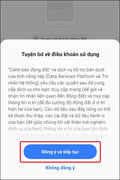 Cách bật cảnh báo động đất trên điện thoại Realme
