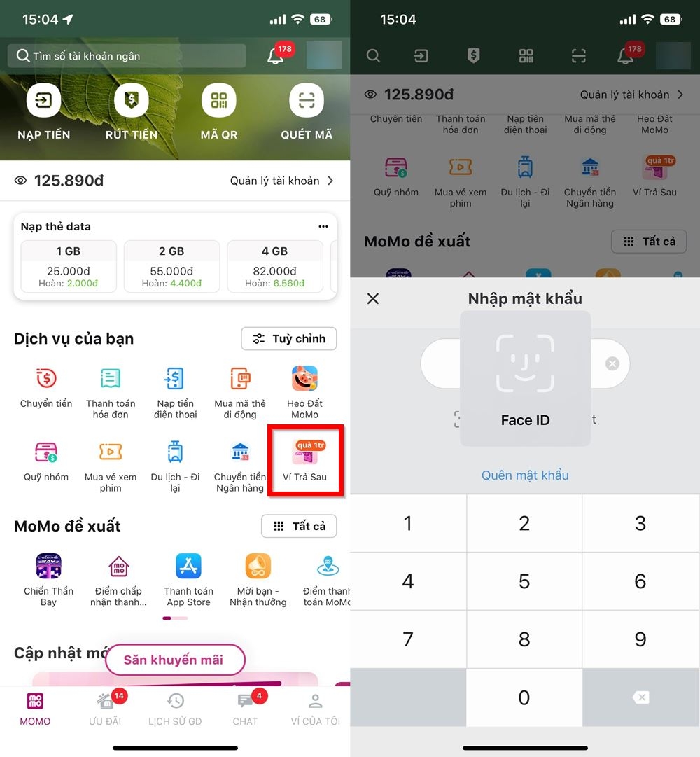Cách hủy ví trả sau MoMo 1