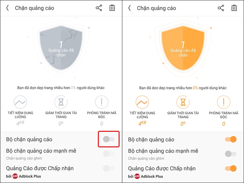 Hướng dẫn chặn quảng cáo trên trình duyệt UC Browser