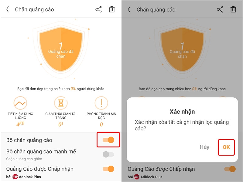 Hướng dẫn chặn quảng cáo trên trình duyệt UC Browser