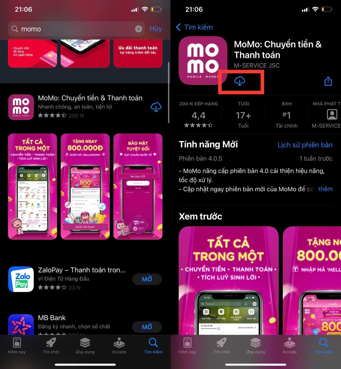 Nhập mã MoMo cho bạn mới 1
