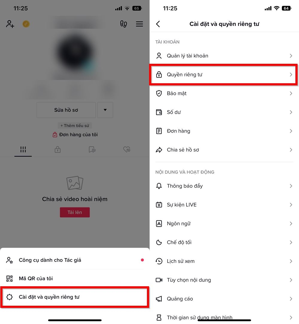 Cách bật/tắt trạng thái hoạt động trên TikTok 2