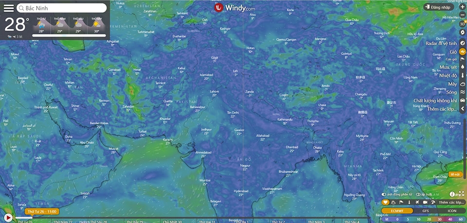 Trang xem dự báo thời tiết - Ảnh 02