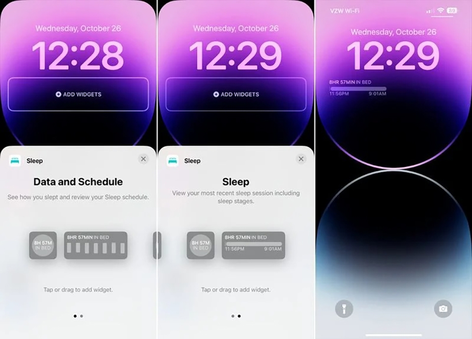 iOS 16.2 beta thêm widget Sleep mới cho màn hình khóa