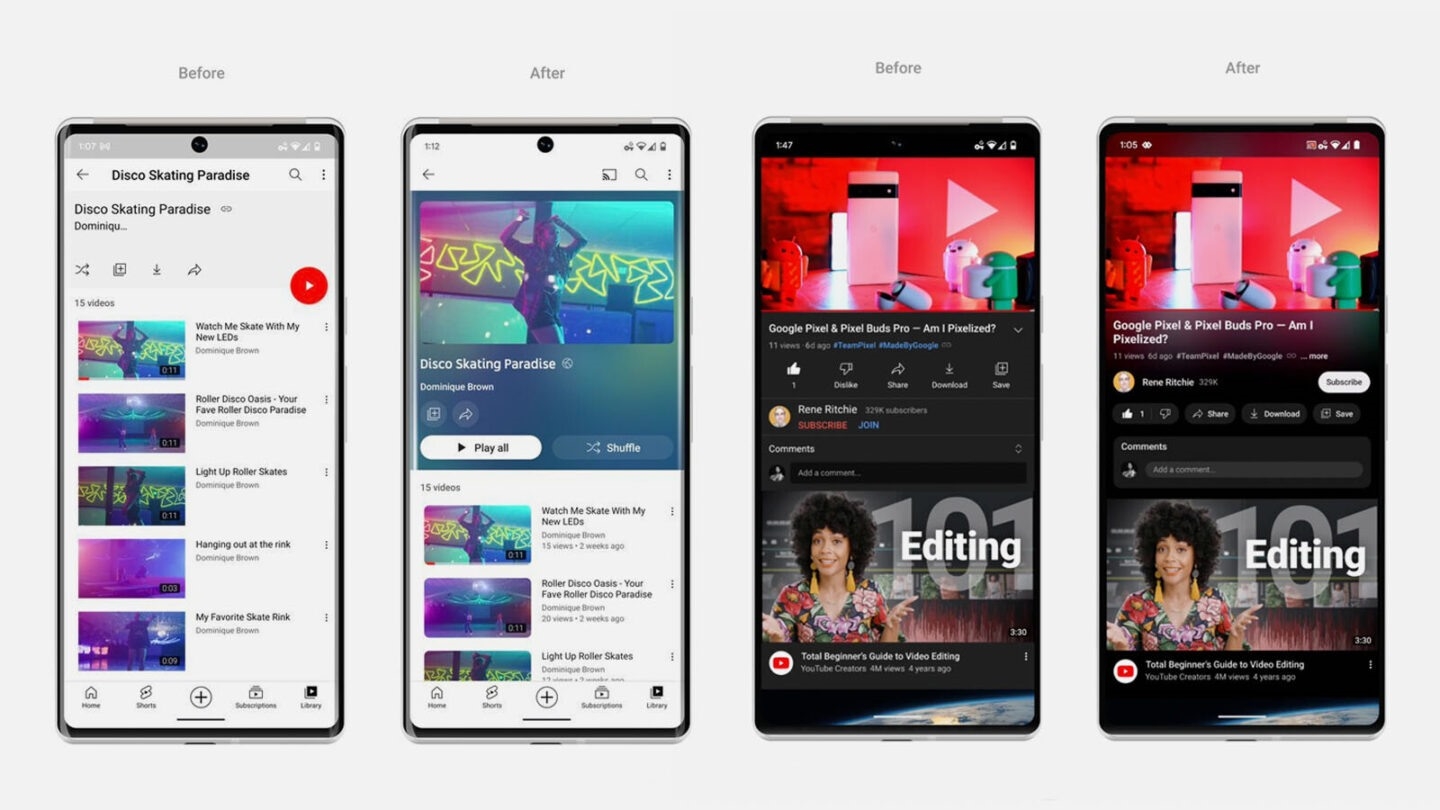 YouTube cập nhật giao diện mới