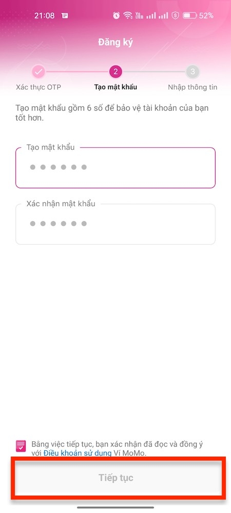 Cách đăng ký MoMo 3