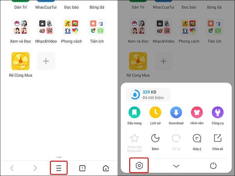 Cách tắt thông báo trên trình duyệt UC Browser