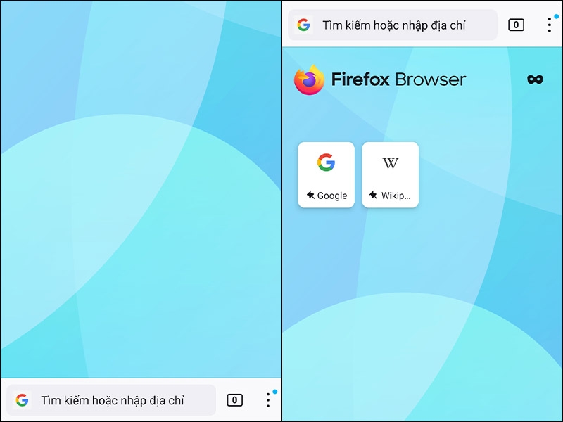 Hướng dẫn thay đổi vị trí thanh tìm kiếm trên trình duyệt FireFox