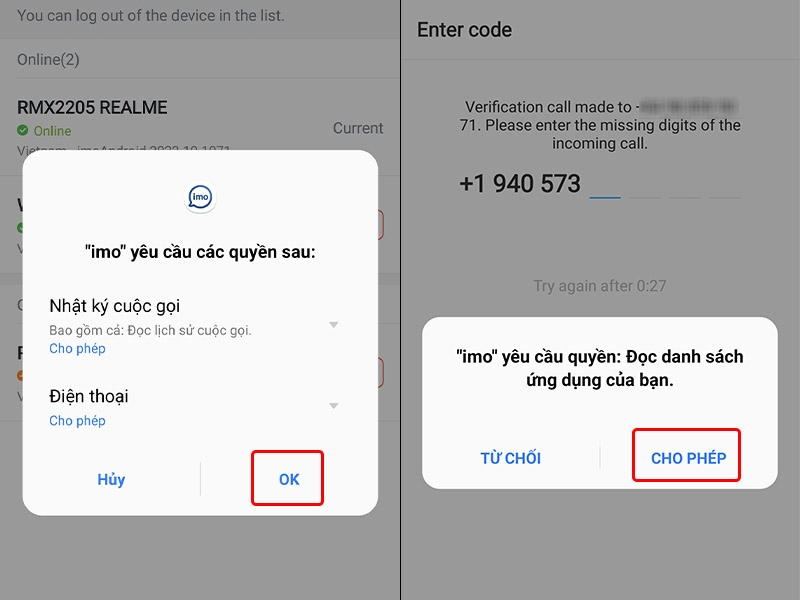 Hướng dẫn đăng xuất tài khoản imo từ xa bằng điện thoại