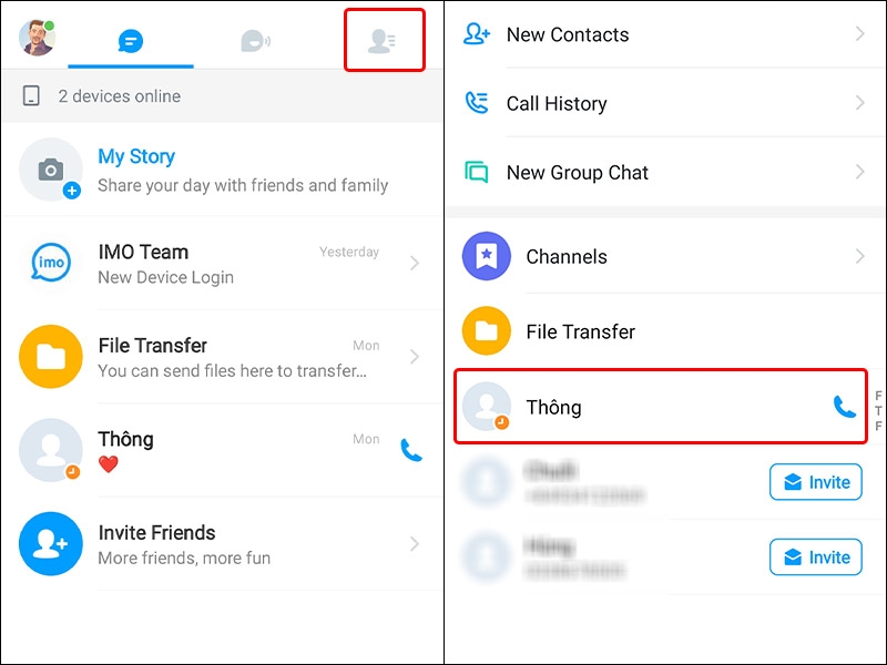Hướng dẫn cách chặn người dùng trên imo