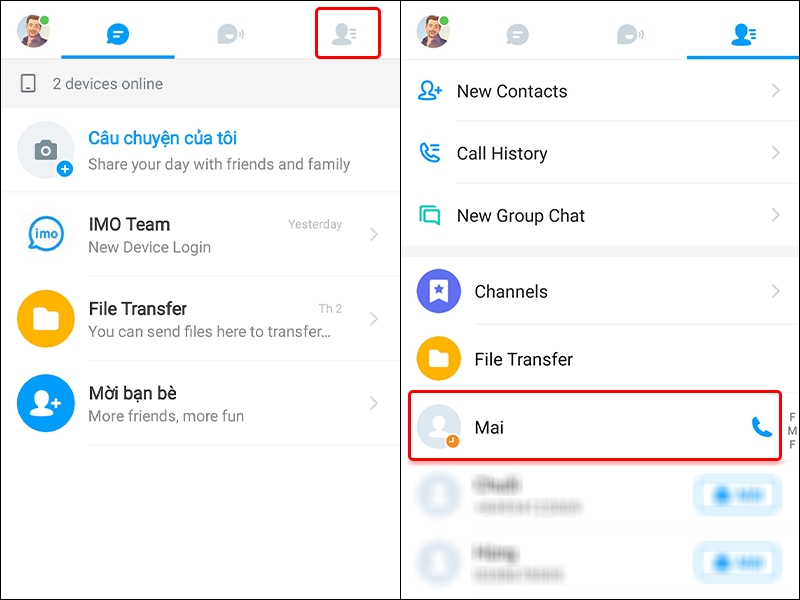 Cách thay đổi hình nền chat trong ứng dụng imo