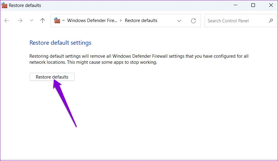 Mẹo hay Reset lại cài đặt Tường lửa trên Windows 11 (5)